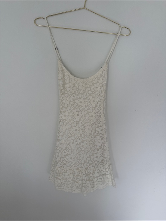 Abercrombie & Fitch Dresses & Skirts - Abercrombie & Fitch White Cream Lace Mini Cross open back dress large
